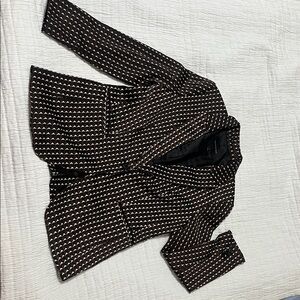 Banana Republic Brown and Black Geometric Blazer